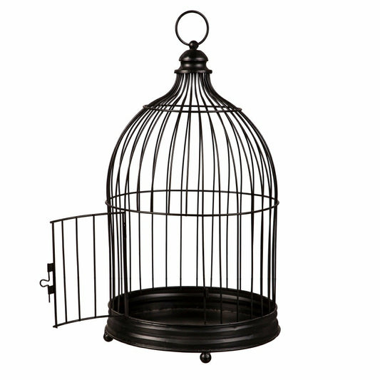 Plow & Hearth Harvest Blossoms Outdoor Black Bird Cage