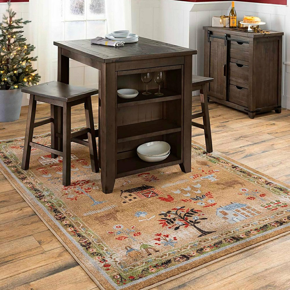 Plow & Hearth Grafton EnduraStran Folk Art Rug