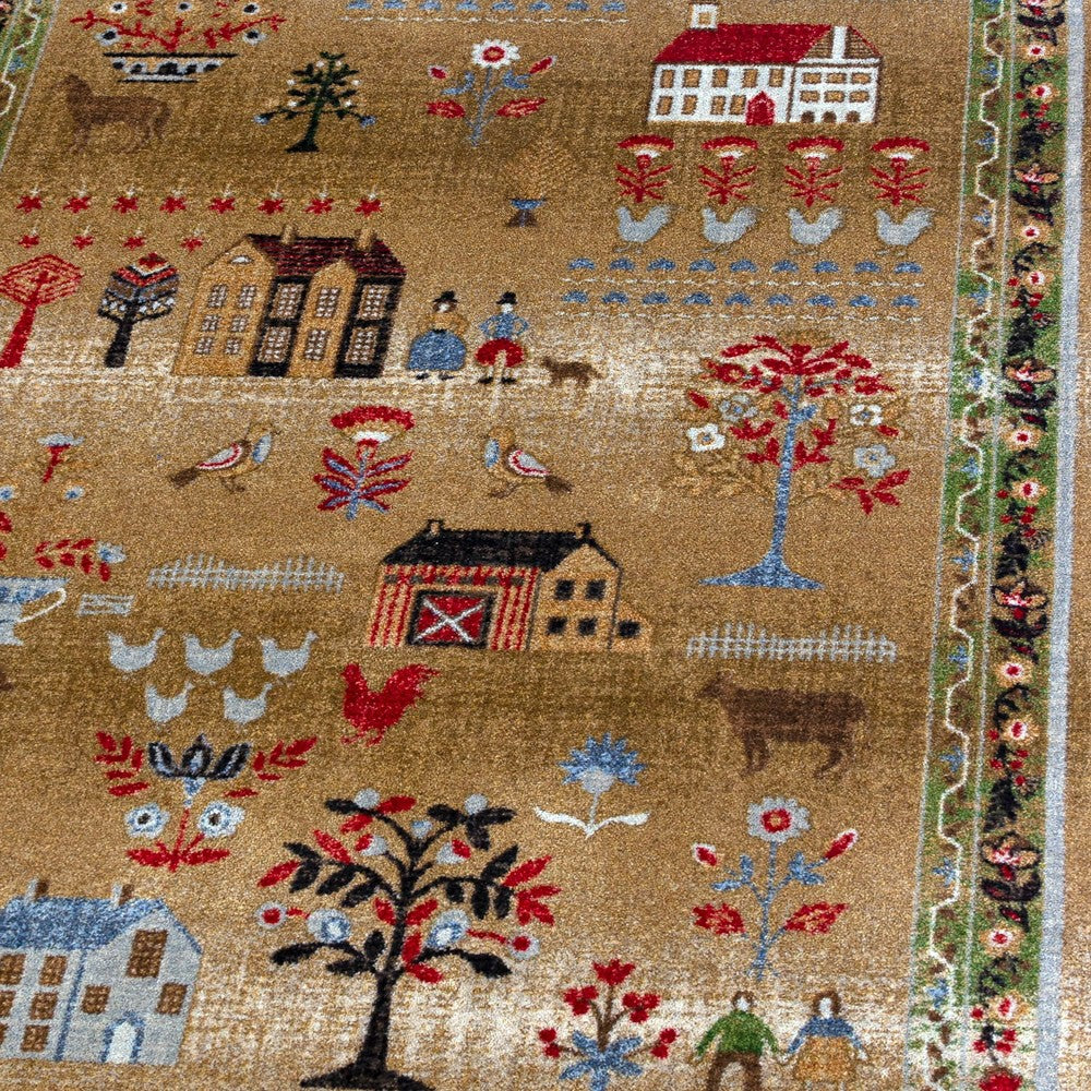 Plow & Hearth Grafton EnduraStran Folk Art Rug