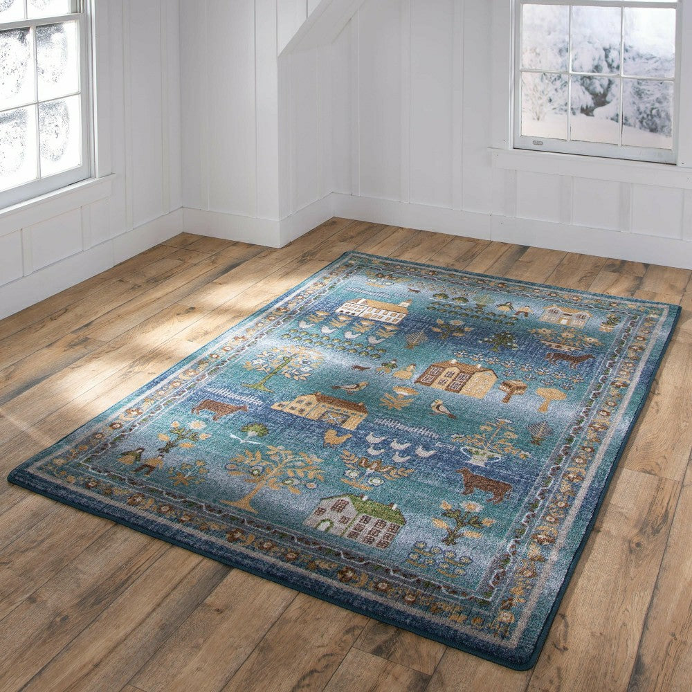 Plow & Hearth Grafton EnduraStran Folk Art Rug