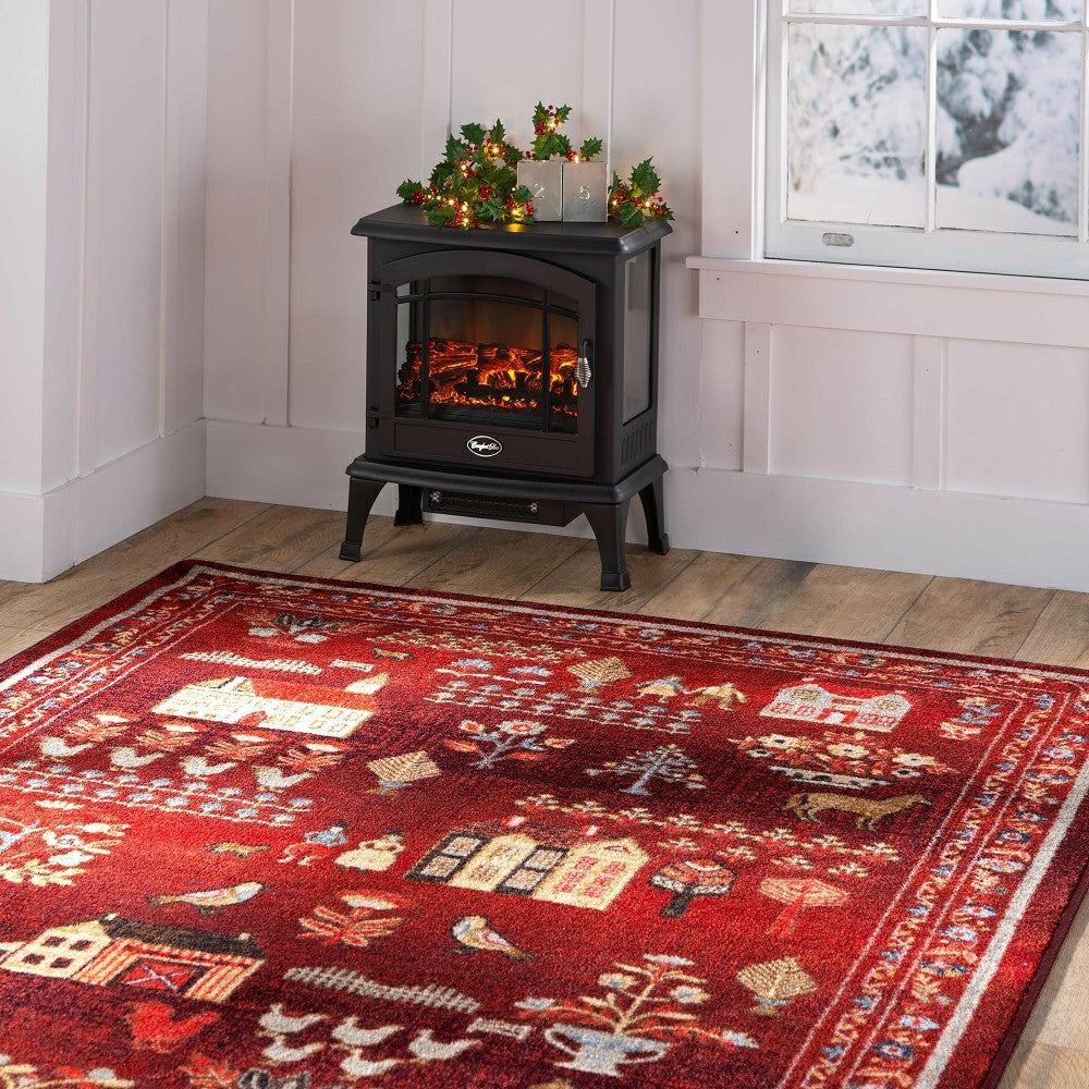 Plow & Hearth Grafton EnduraStran Folk Art Rug