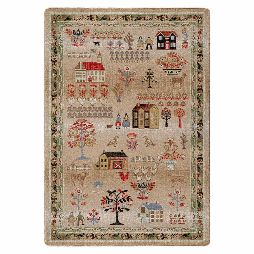 Plow & Hearth Grafton EnduraStran Folk Art Rug