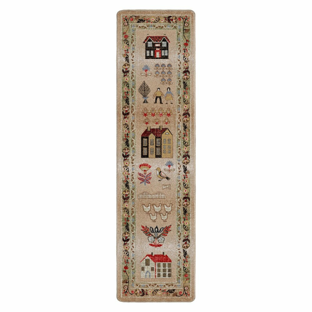 Plow & Hearth Grafton EnduraStran Folk Art Rug