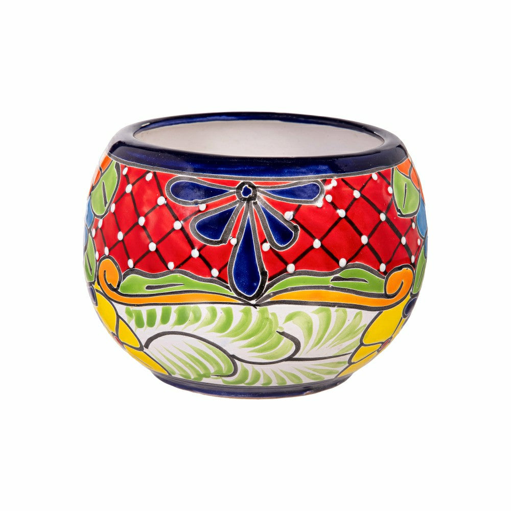 Plow & Hearth Set of 2 Mexican Talavera Baul Planters