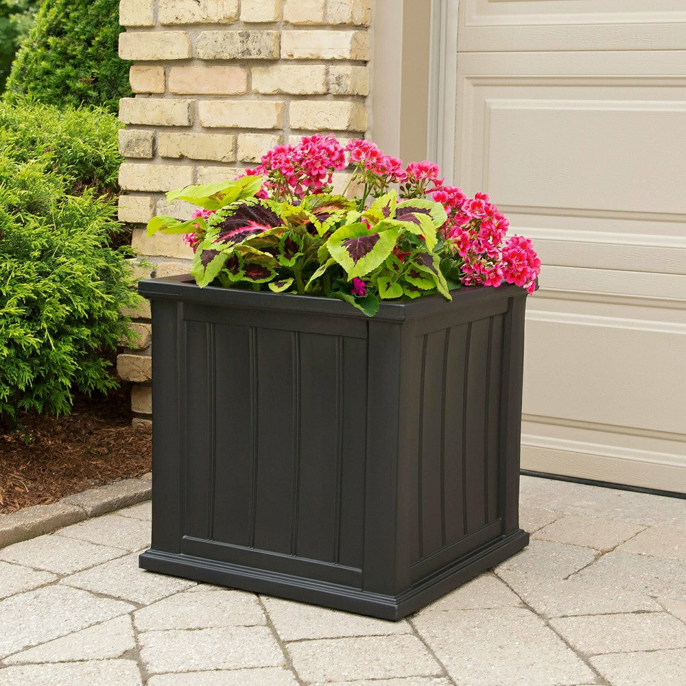 Plow & Hearth Lexington Self-Watering Planter, 20" sq.