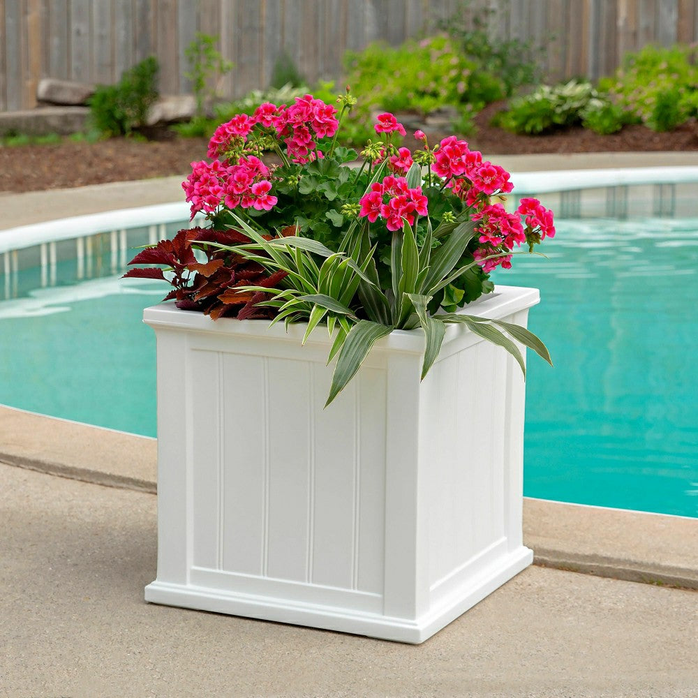 Plow & Hearth Lexington Self-Watering Planter, 20" sq.