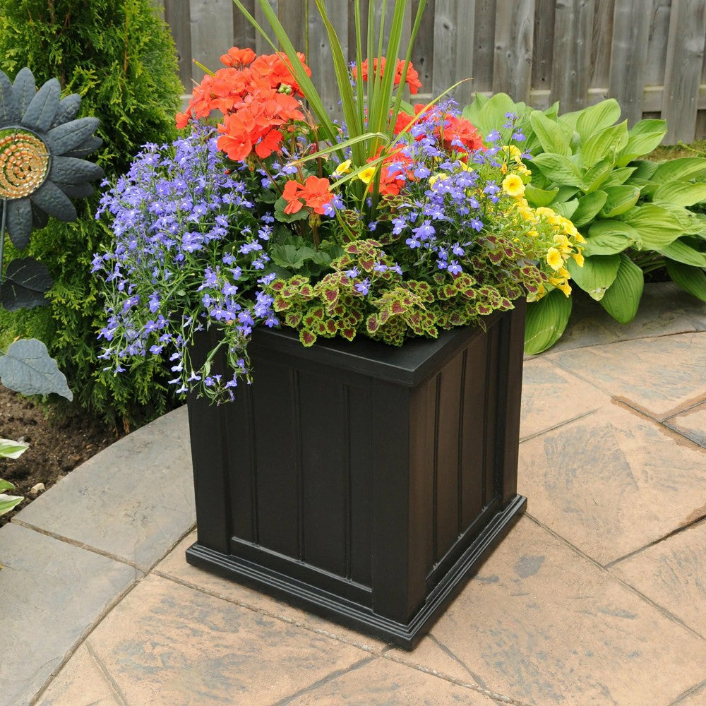 Plow & Hearth Lexington Self-Watering Planter, 16" sq.