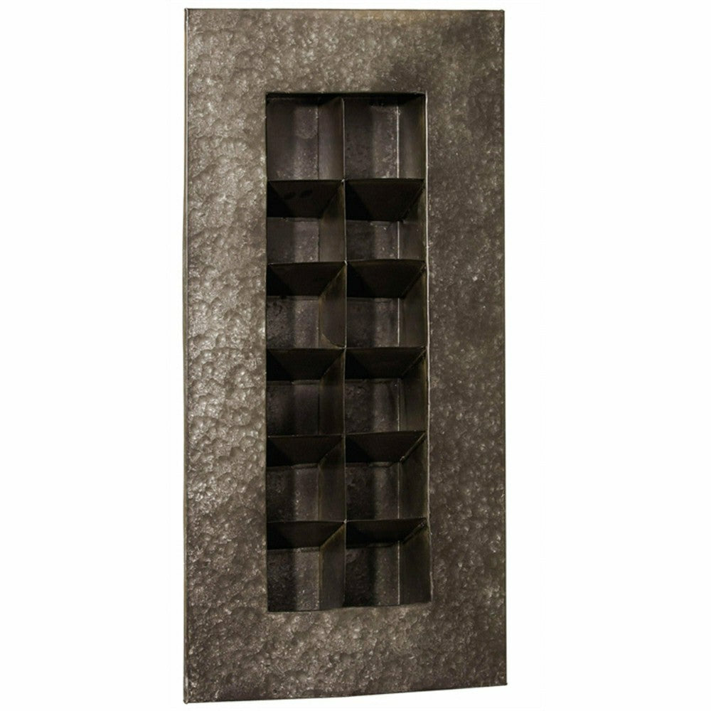 Plow & Hearth Black Zinc 12 Pocket Wall Planter