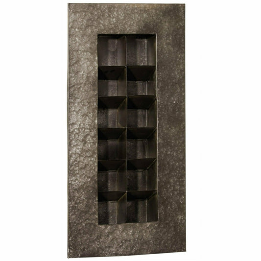 Plow & Hearth Black Zinc 12 Pocket Wall Planter