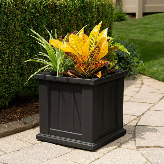 Plow & Hearth Lexington Self-Watering Planter, 14" sq.