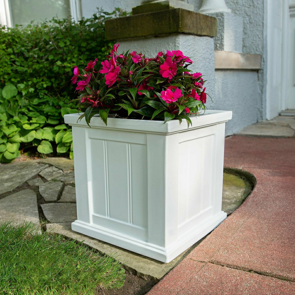 Plow & Hearth Lexington Self-Watering Planter, 14" sq.