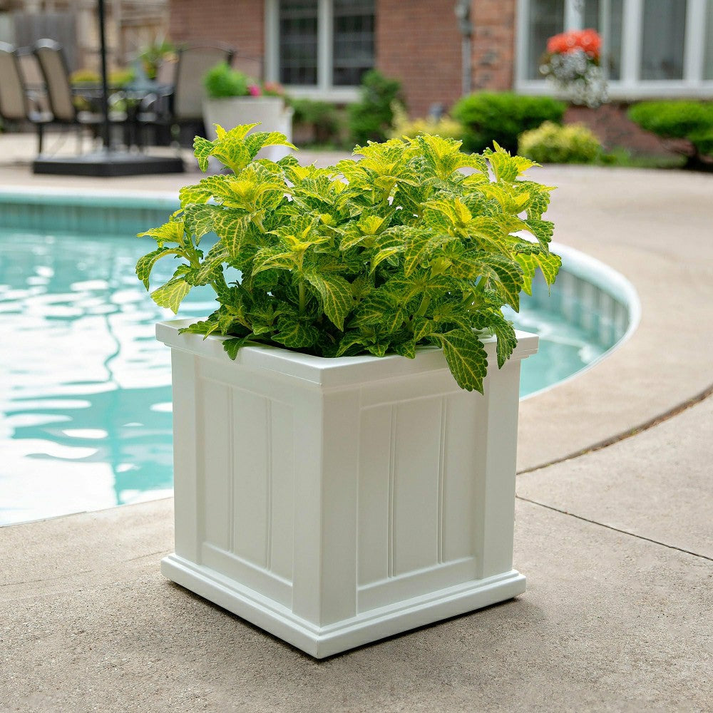 Plow & Hearth Lexington Self-Watering Planter, 14" sq.