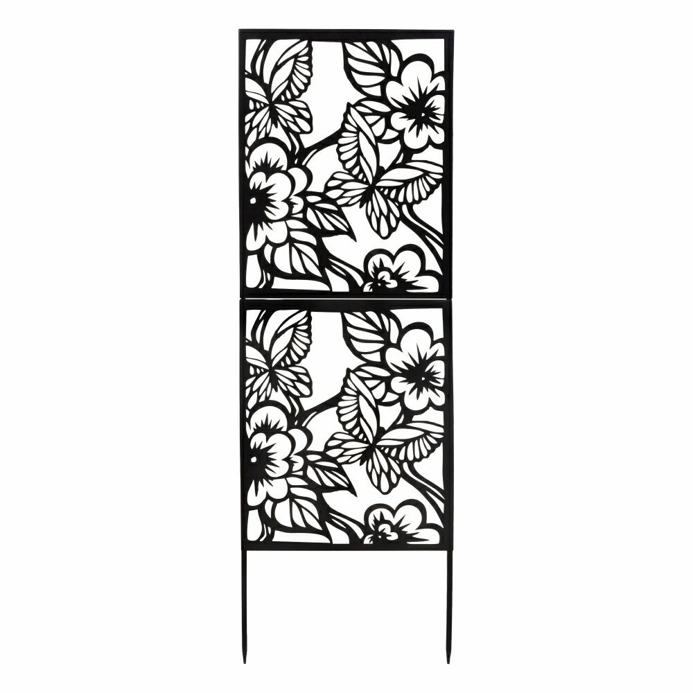 Plow & Hearth Floral Metal Trellis