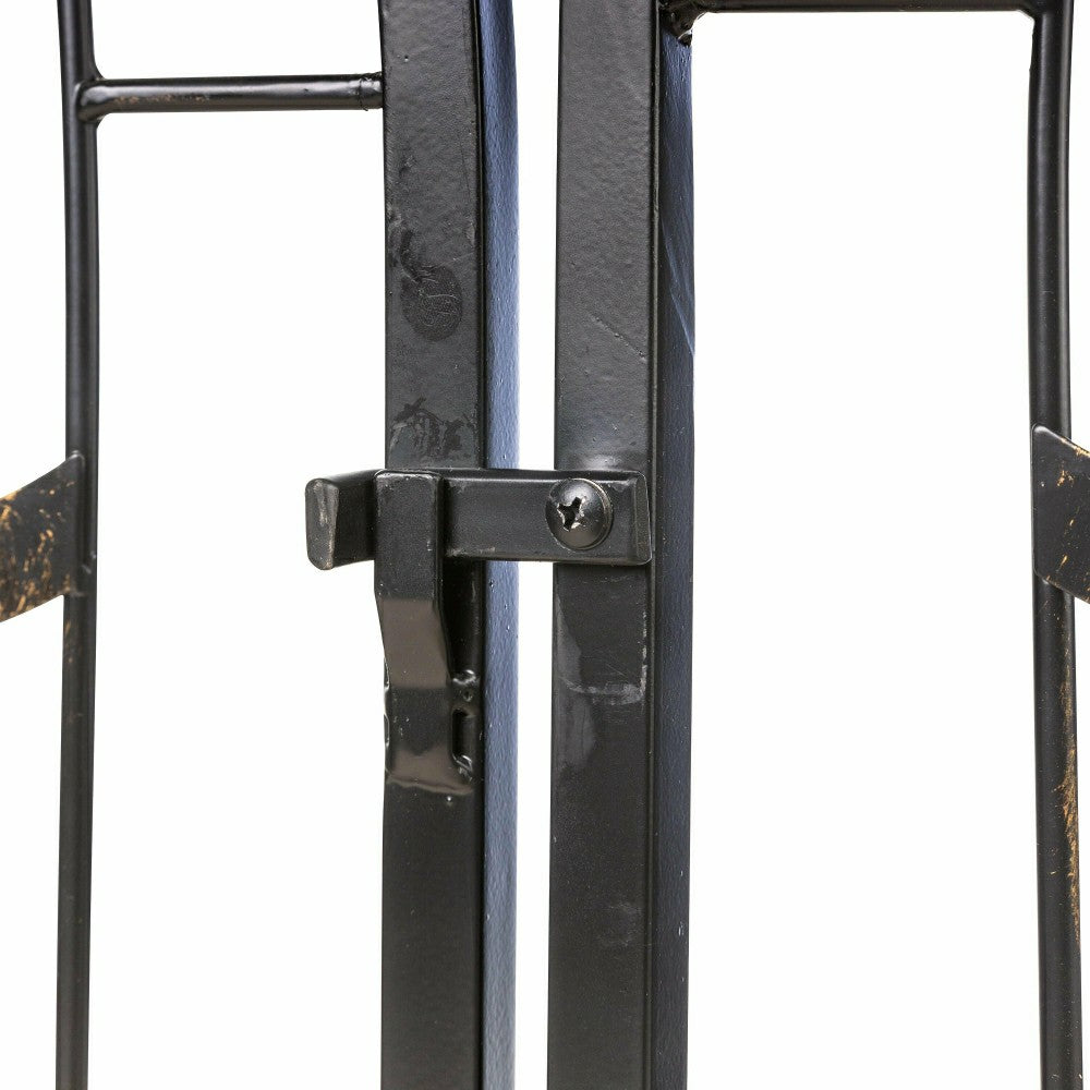 Plow & Hearth Metal Arched Hummingbird Garden Arbor with Gate