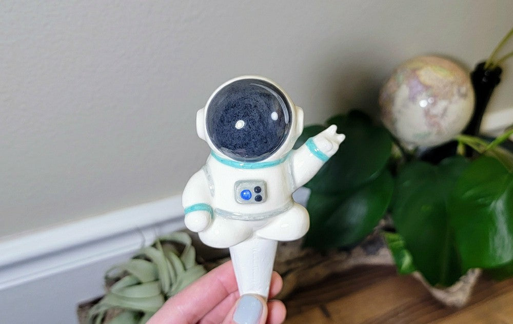 Plow & Hearth Ceramic Self-Watering Plant Spike - Astronaut Watering Spike