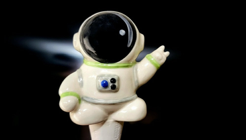 Plow & Hearth Ceramic Self-Watering Plant Spike - Astronaut Watering Spike