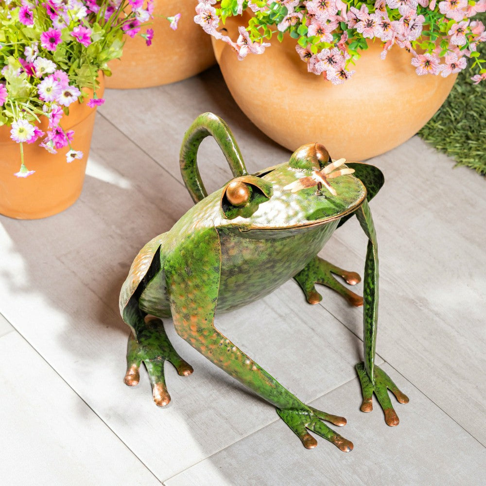 Plow & Hearth Metal Frog Watering Can