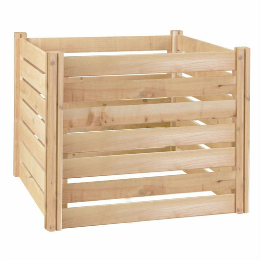Plow & Hearth Outdoor 174-Gallon Wooden Compost Bin made from Eco-Friendly Cedar Woo