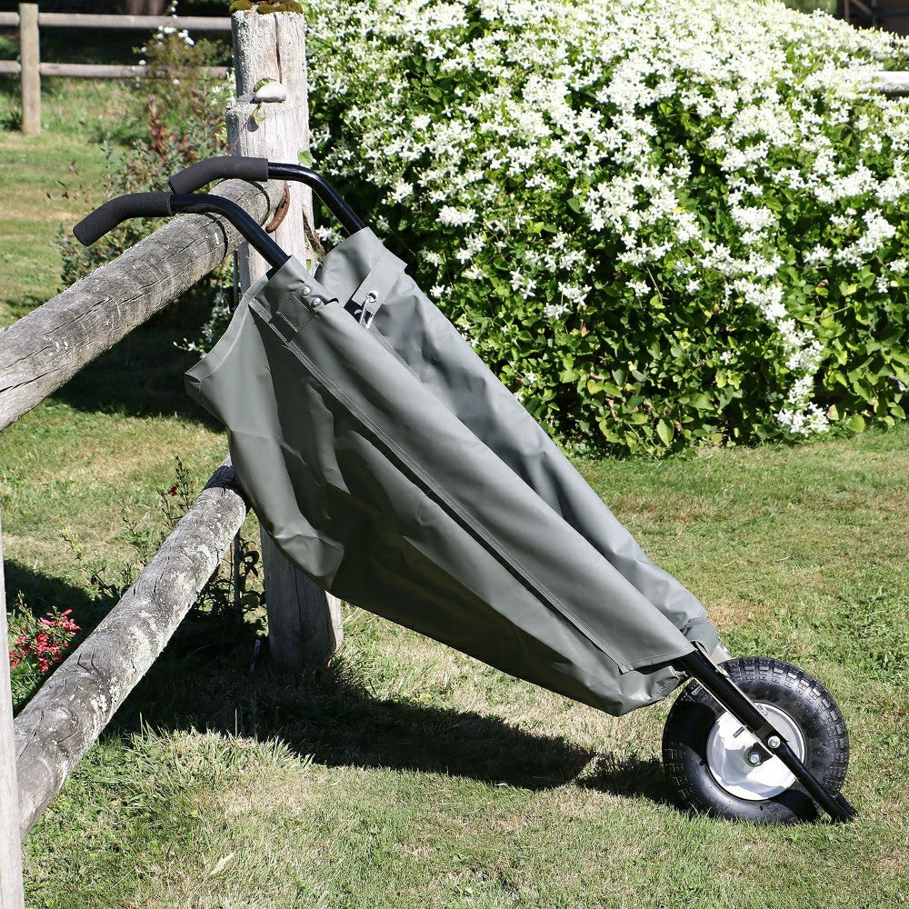 Plow & Hearth Original WheelEasy Foldable Garden Cart (Wheelbarrow)