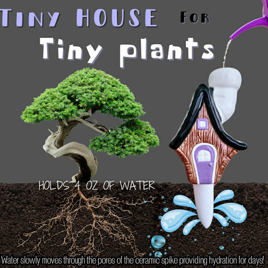 Plow & Hearth Little Wood Cabin Plant Watering Spike