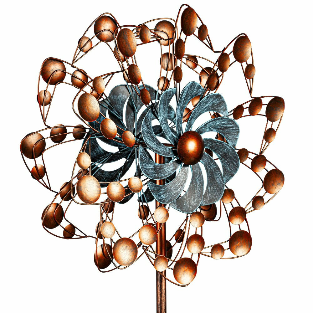 Plow & Hearth 75"H Bubble Flower Wind Spinner