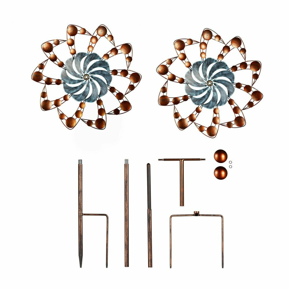 Plow & Hearth 75"H Bubble Flower Wind Spinner