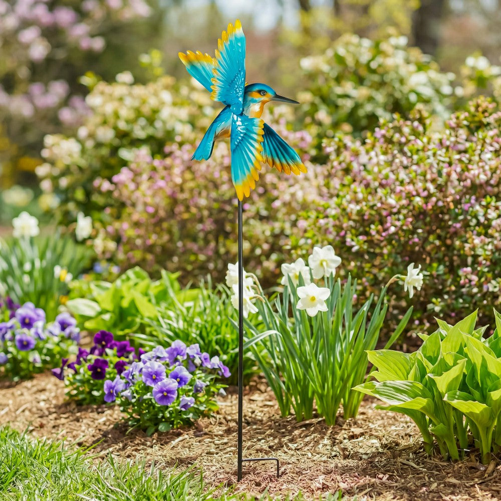 Plow & Hearth Metal Kingfisher Spinner Stake