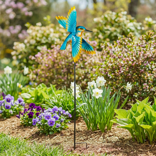 Plow & Hearth Metal Kingfisher Spinner Stake