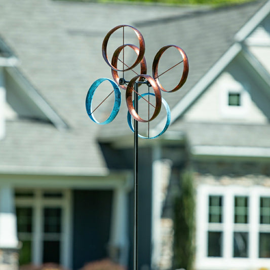 Plow & Hearth Metal Roundabout Breeze Wind Spinner 72"H
