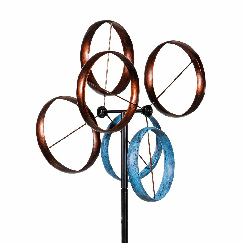 Plow & Hearth Metal Roundabout Breeze Wind Spinner 72"H