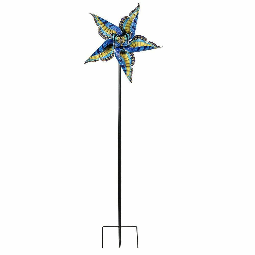 Plow & Hearth Swallowtail Butterfly Metal Wind Spinner 48"H