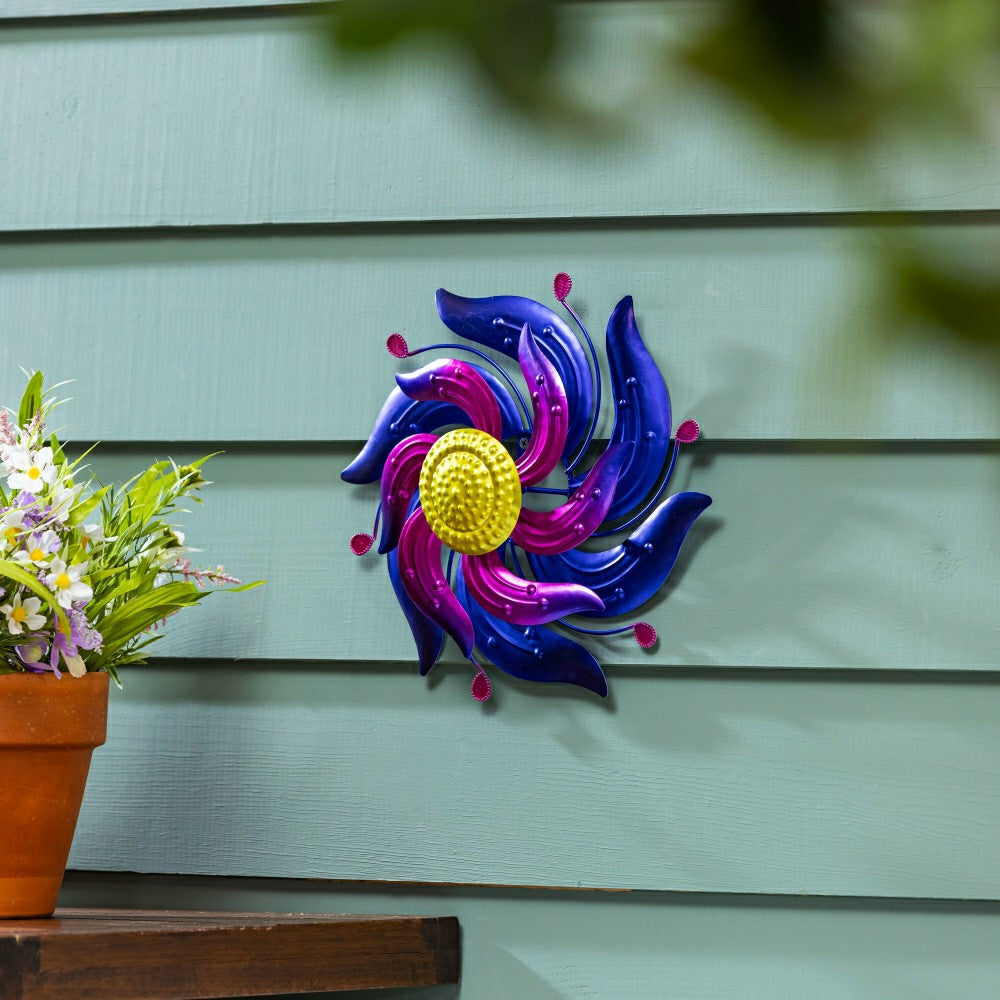 Plow & Hearth Celestial Swirl Purple Wall Spinner 13"D