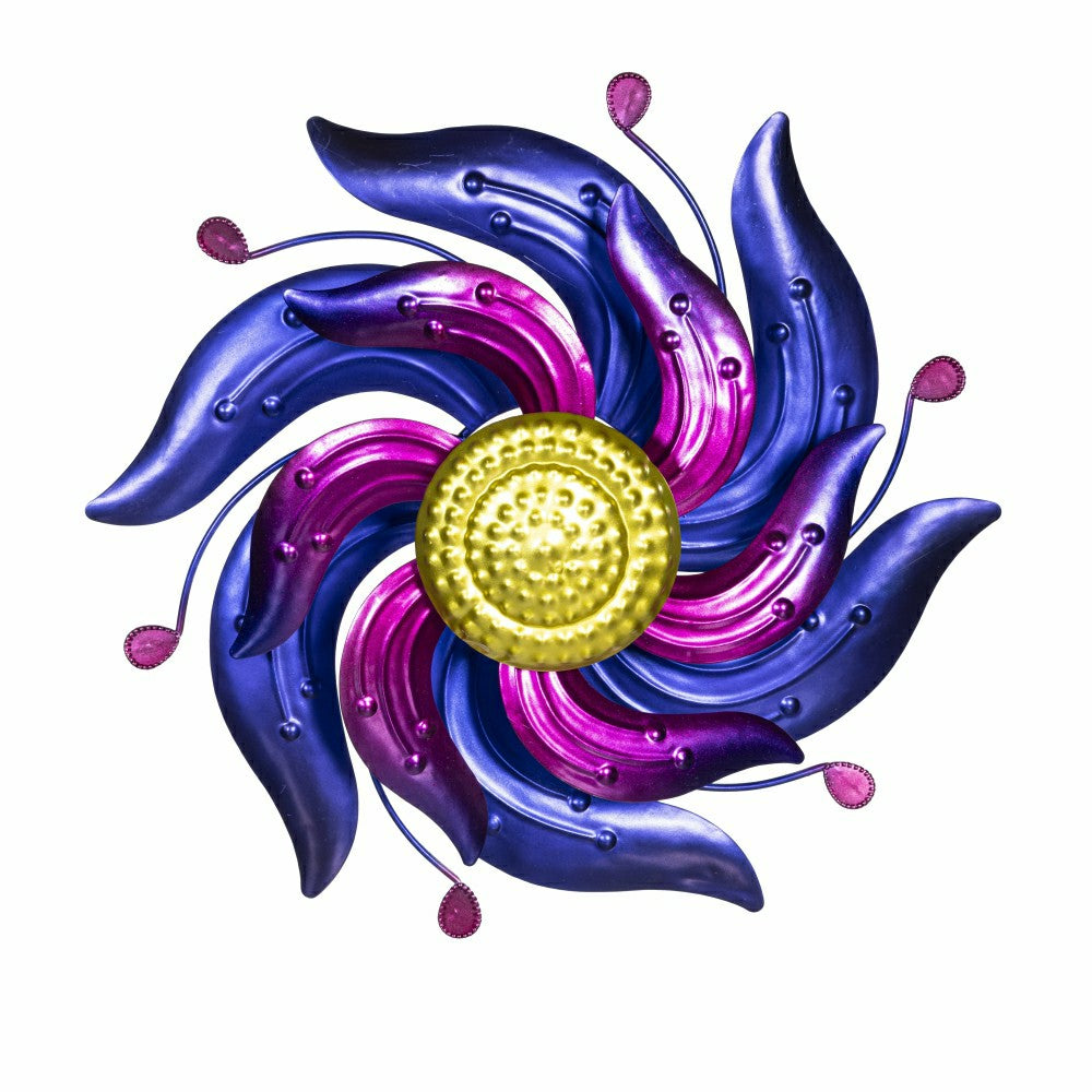 Plow & Hearth Celestial Swirl Purple Wall Spinner 13"D