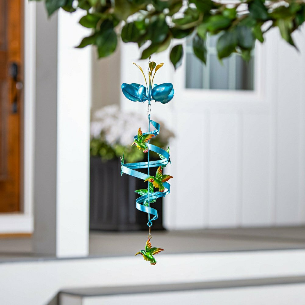 Plow & Hearth Metal Hummingbird Wind Twirler 24"H