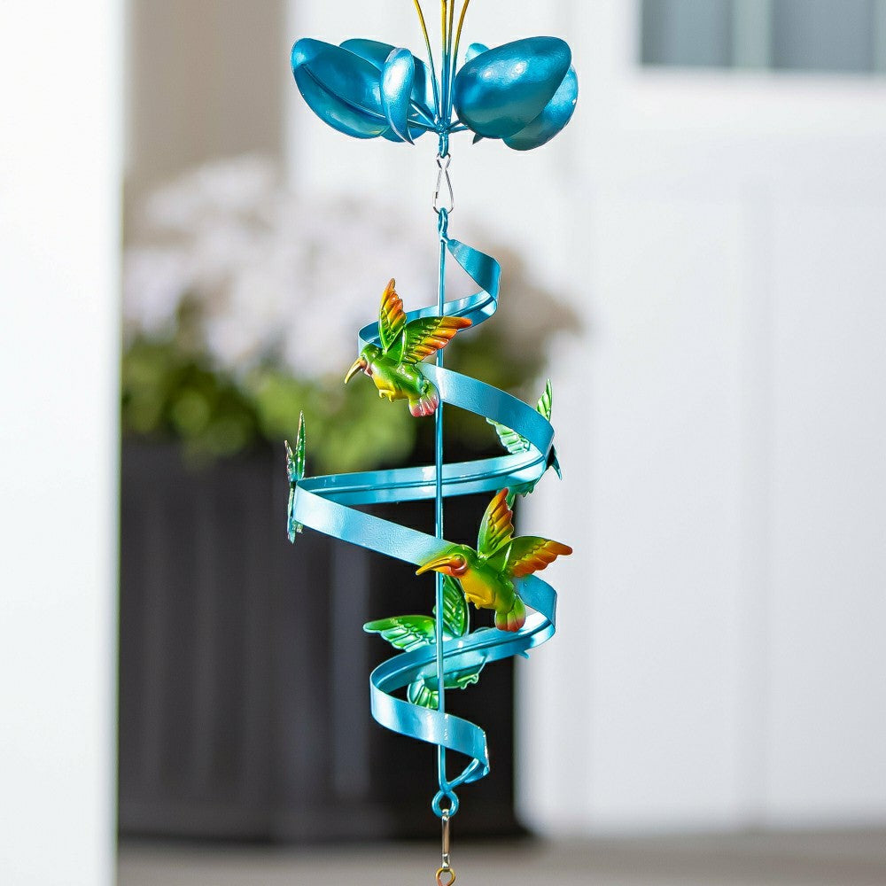 Plow & Hearth Metal Hummingbird Wind Twirler 24"H