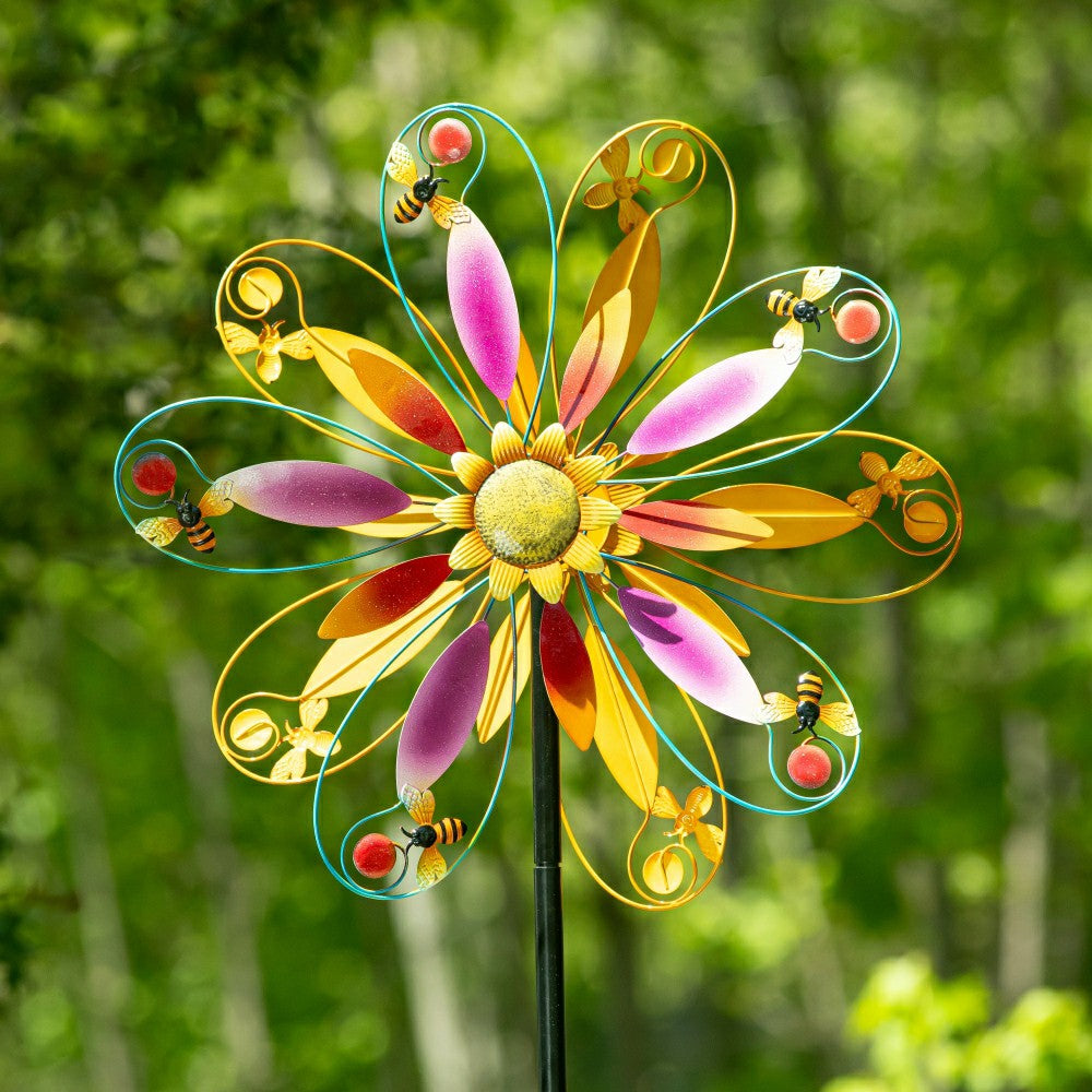 Plow & Hearth Enchanted Blossom Wind Spinner 74"H