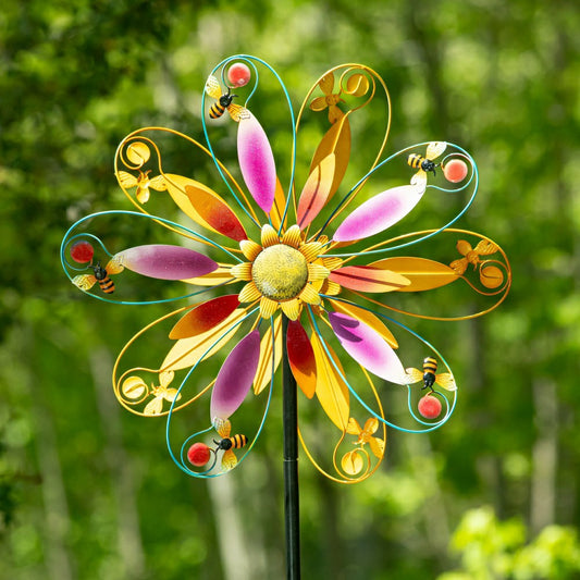Plow & Hearth Enchanted Blossom Wind Spinner 74"H