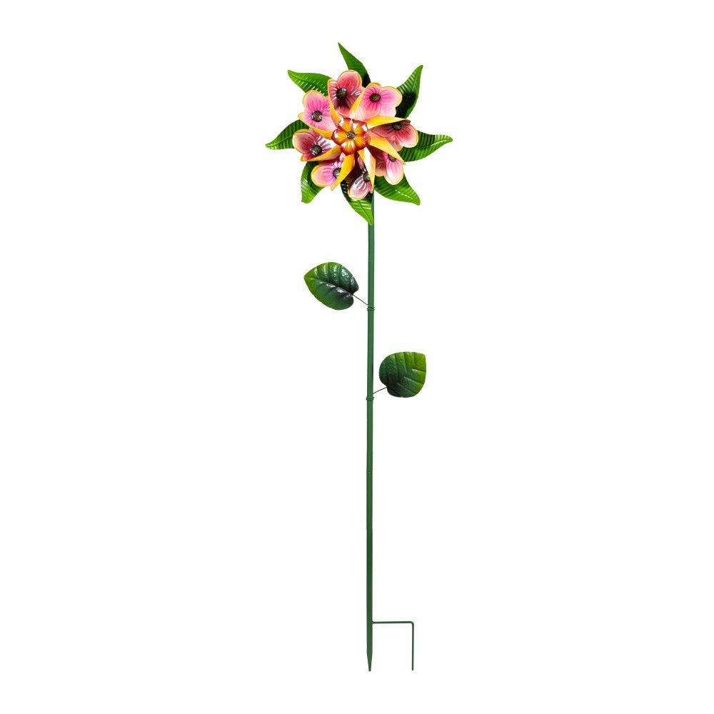 Plow & Hearth Bright Blossom Wind Spinner Stake 60"H