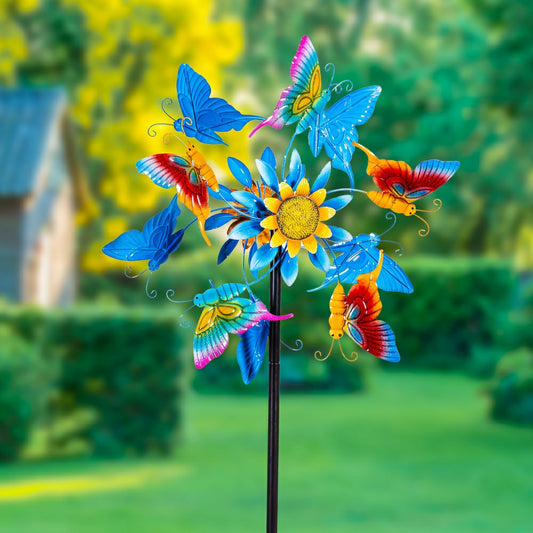 Plow & Hearth Butterfly Breeze Wind Spinner 74"H
