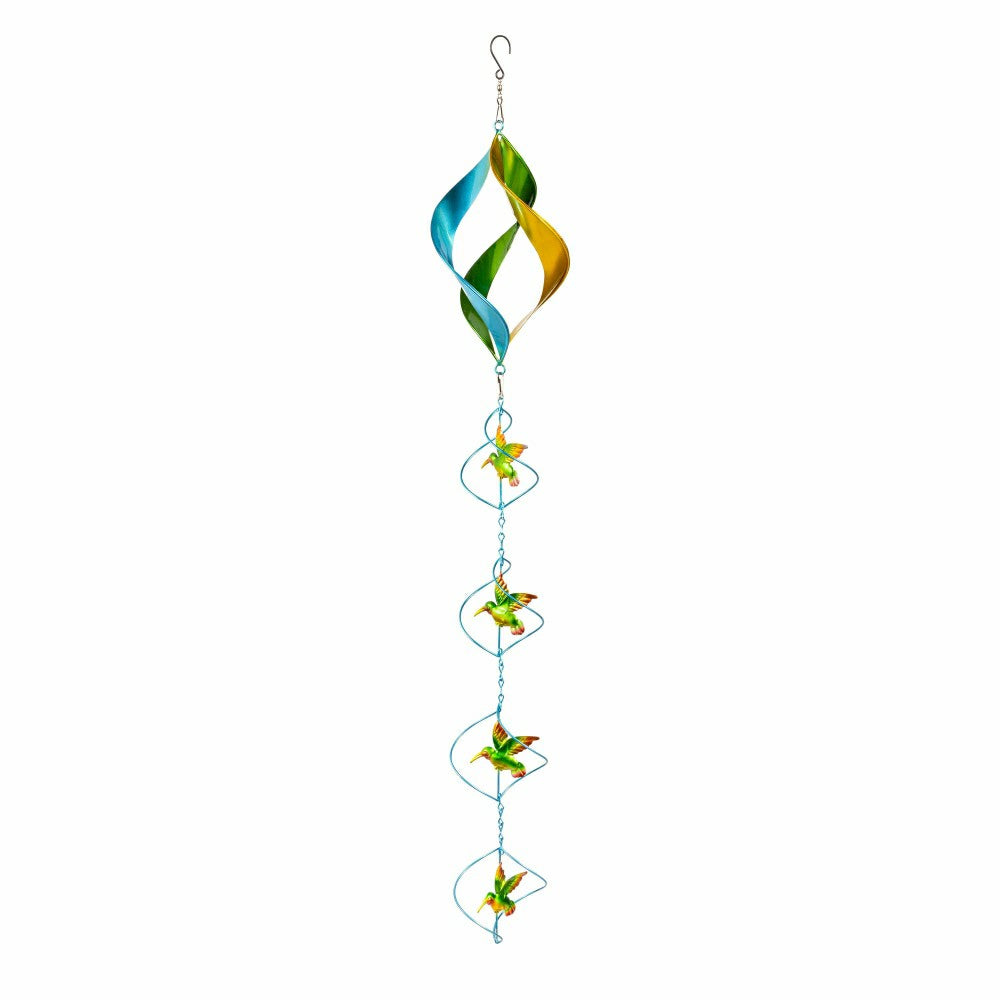 Plow & Hearth Metal Hummingbird Wind Twirler 41"H