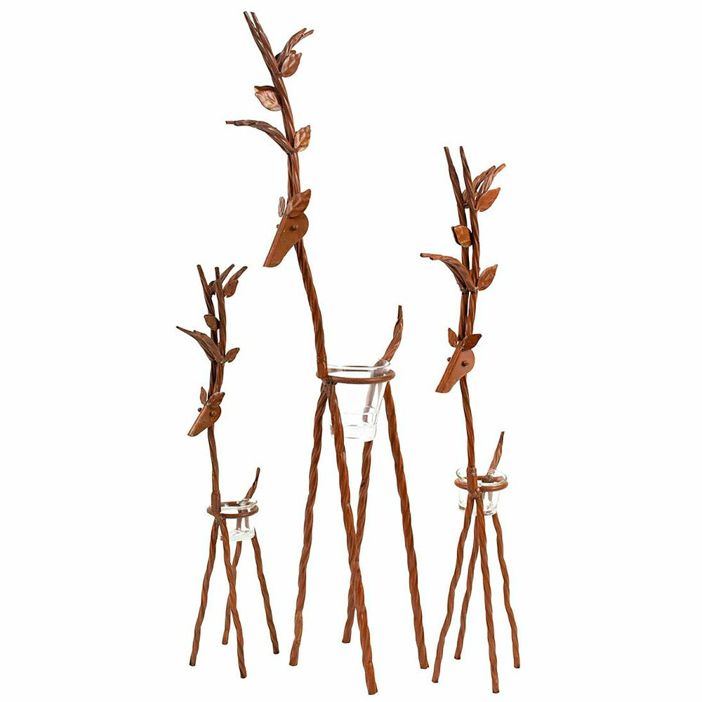 Plow & Hearth Rustic Reindeer, Set of 3