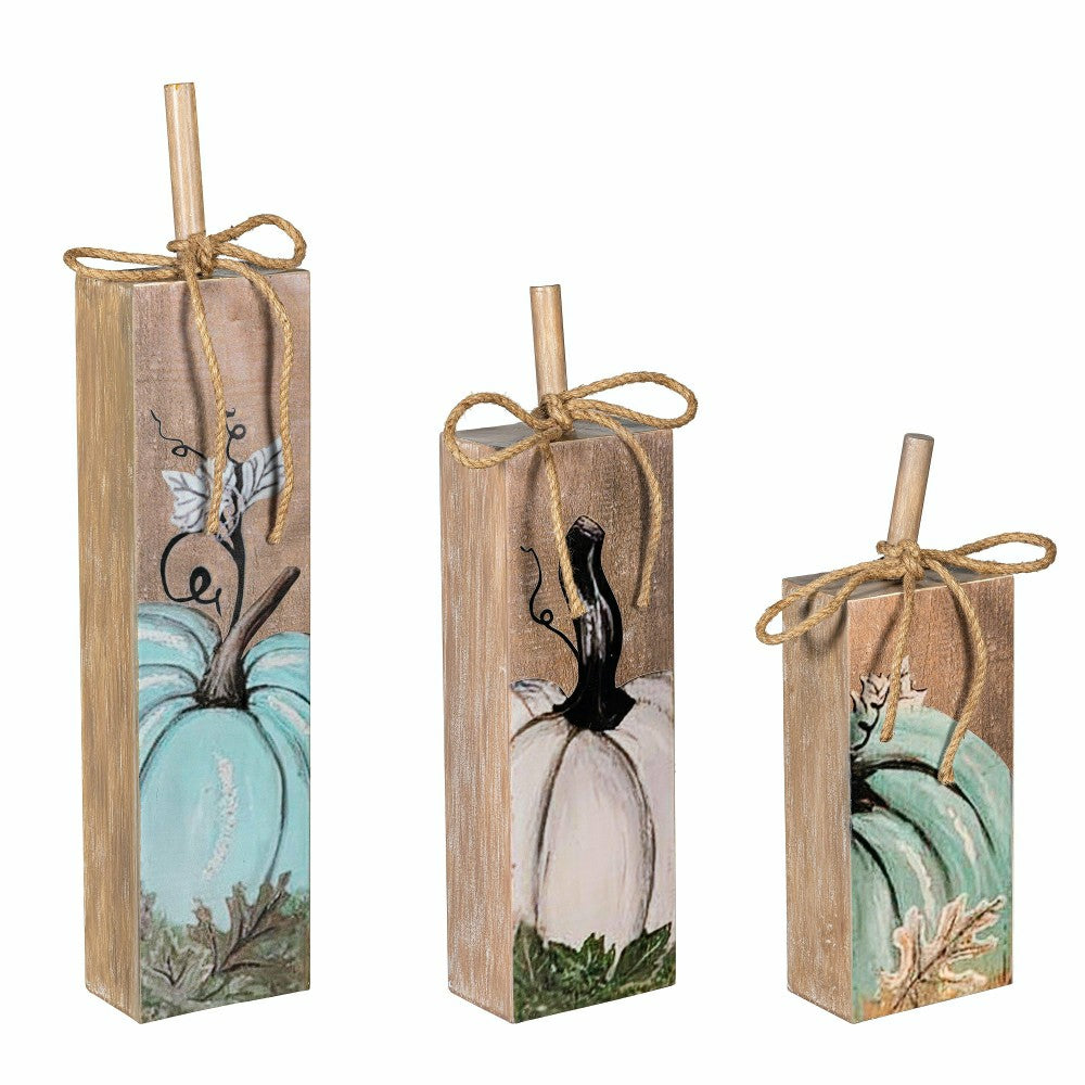 Plow & Hearth Harvest Pumpkin Metal Statue, Set