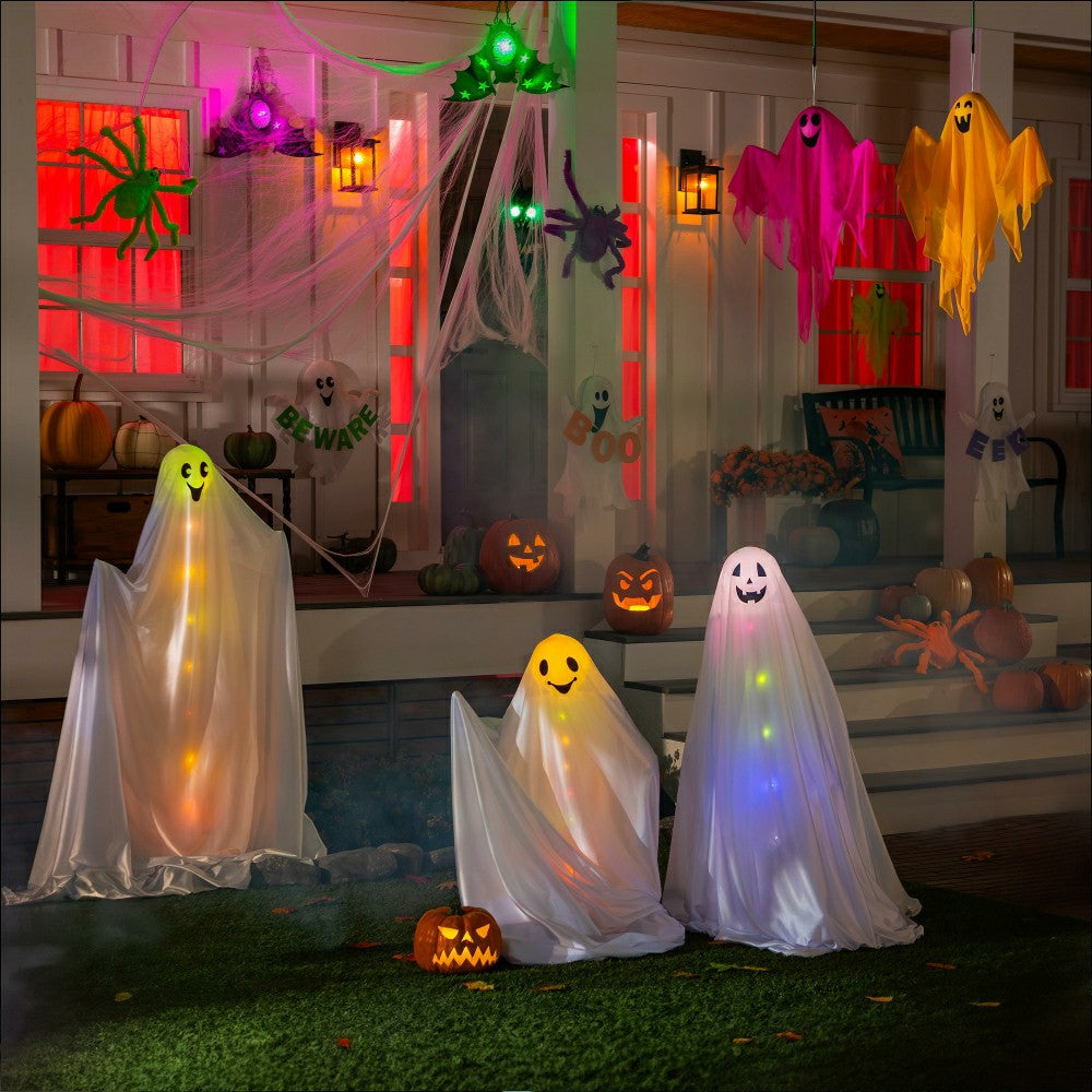 Plow & Hearth Lighted Ghost Stake, Set of 3