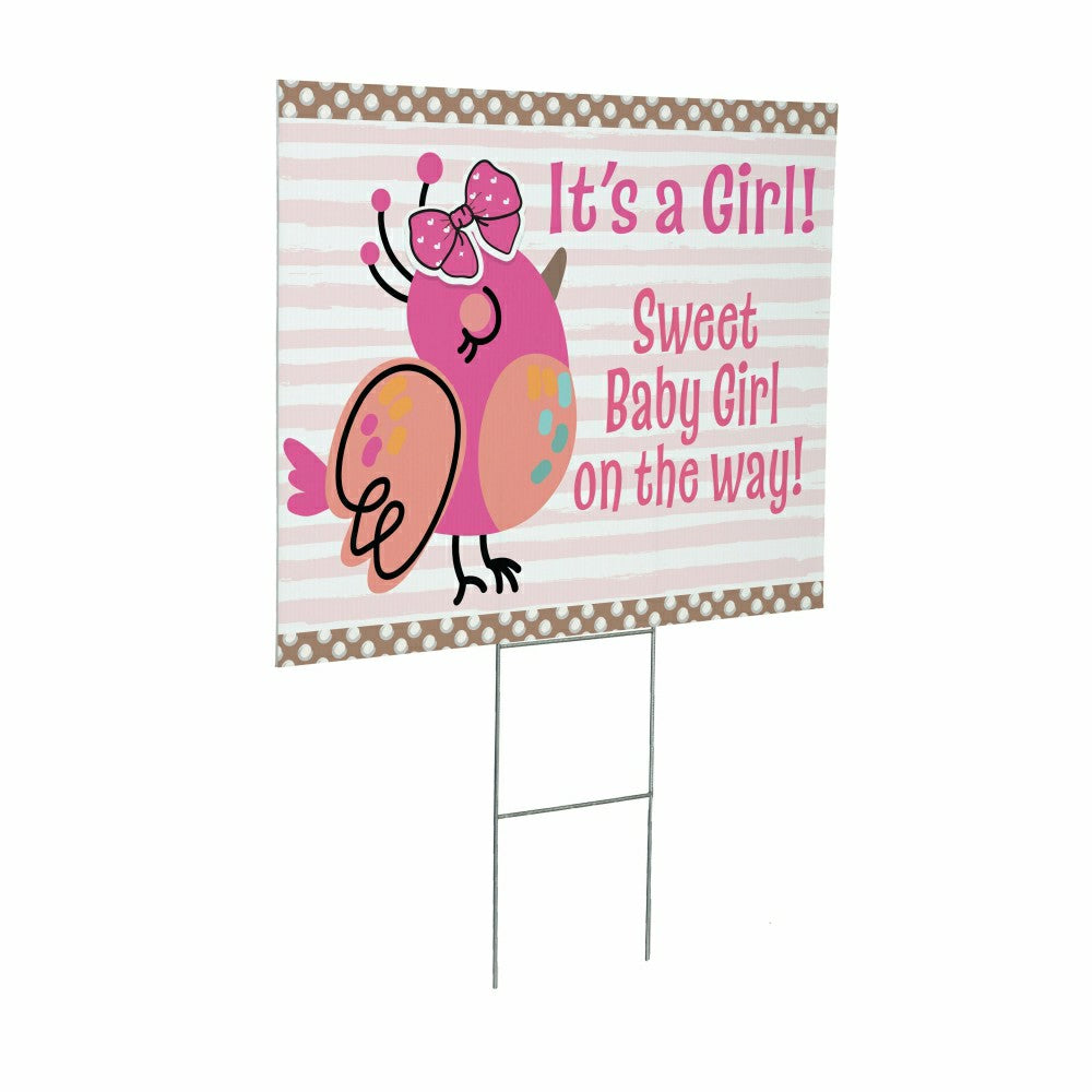Plow & Hearth Sweet Baby Girl on the Way Yard Sign
