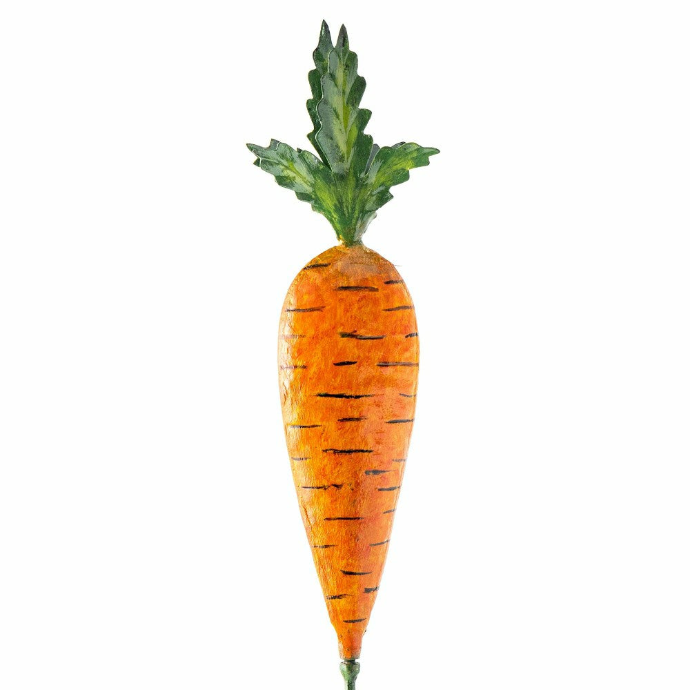 Plow & Hearth Vegetable Shaped Metal Plant Stakes, Set of 4