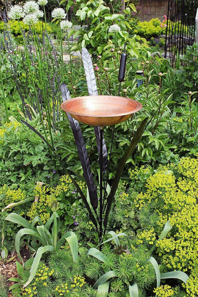Plow & Hearth Single Cattail Birdbath