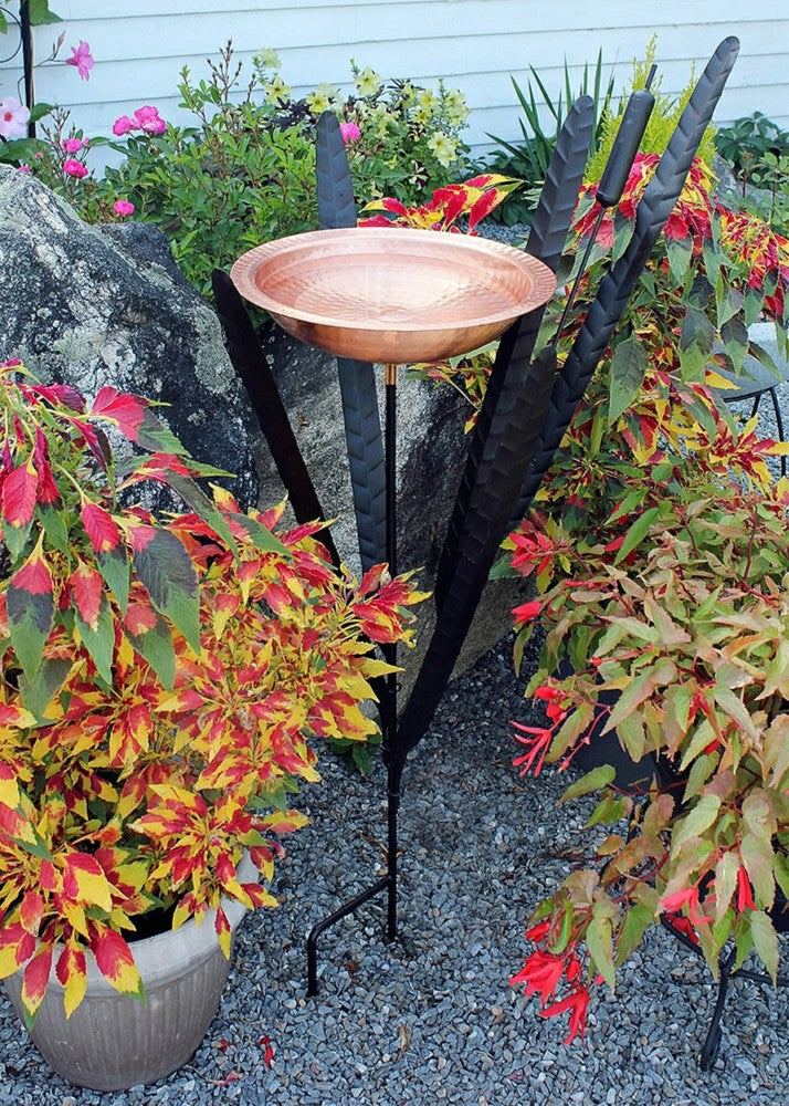 Plow & Hearth Single Cattail Birdbath