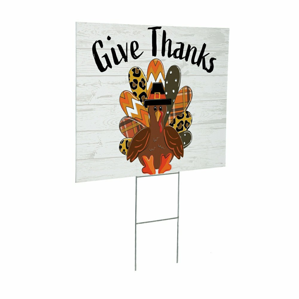 Plow & Hearth COROPLAST Yard Sign with H-Stake, 24"x18"