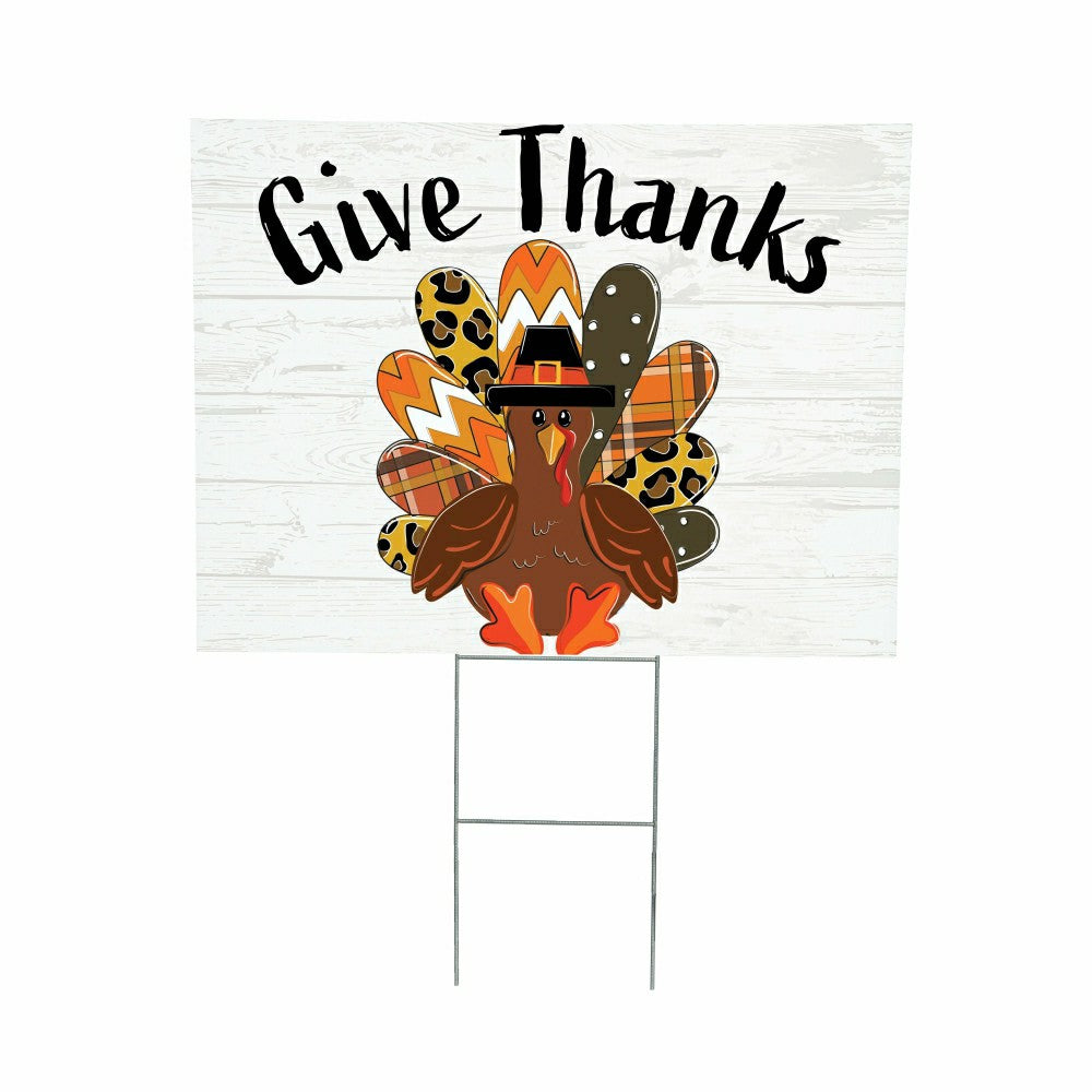 Plow & Hearth COROPLAST Yard Sign with H-Stake, 24"x18"