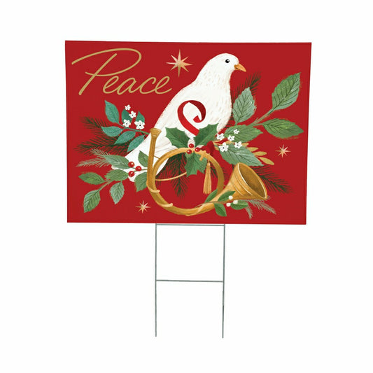 Plow & Hearth Dove of Peace COROPLAST Yard Sign, 24"x18"